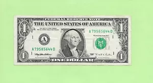 N1S .. 1995 $1 WEB FED PRESS A 7958 5644 D .. FRONT PLATE-6, BACK-12 RUN-13 - Picture 1 of 2