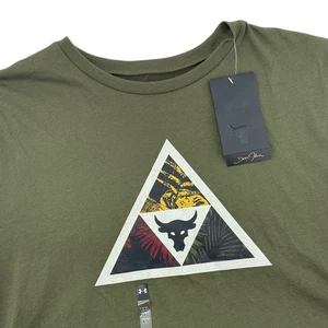 Under Armour Project Rock Youth T-Shirt Grafik Logo Grün XL - Bild 1 von 6