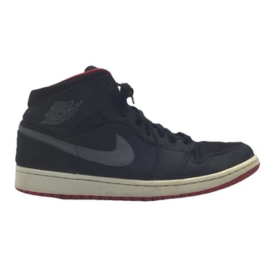 Nike Air Jordan 1 Mid Retro Zapatillas Hombre 11.5 Negro Cool Gris Zapatos 554724-004 Foto 1 de 4