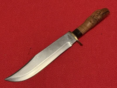Sid Tibbs Custom Carved Bowie Knife - Image 1 of 4