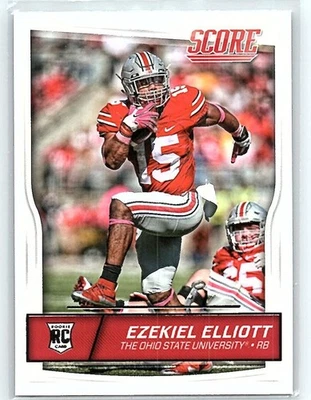 2016 Score Rookies #344 Ezekiel Elliott RC Rookie Ohio State Buckeyes Football - Image 1 of 2