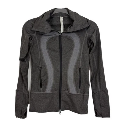 LULULEMON Stride Jacket 4 Dark Gray Heather Full Zip Hoodie Running B84 - Image 1 of 4