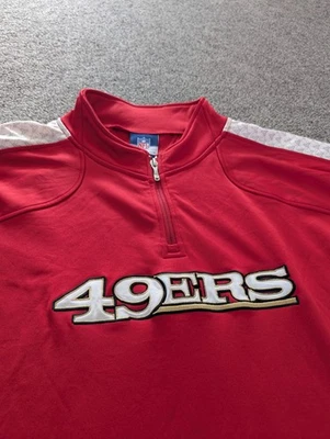 NFL San Francisco 49ers 1/4 Zip Sweatshirt - Reebok Authentic Sideline -Men's XL - Image 1 of 4