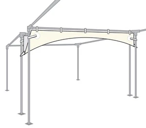 10ft Vinyl Rain Gutter For 10x10 High Peak Frame Tent Canopies - Picture 1 of 8