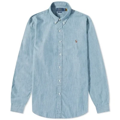 Polo Ralph Lauren Button Down Chambray Shirt Size M Slim Fit RRP £139 - Image 1 of 4