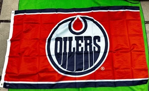 Oilers HOCKEY ORANGE Car Auto Truck Flag 3 x 5 PLAYOFFS Sports Vault Edmonton - Picture 1 of 5