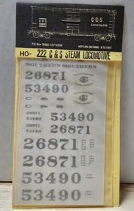 CDS Dry Transfer HO-222 Colorado & Southern Steam Locomotive - Picture 1 of 5