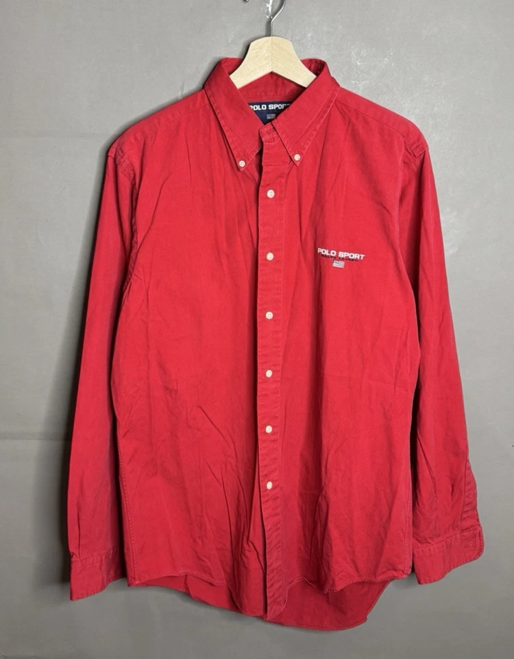 Camisa Polo Deportiva Ralph Lauren De Colección Con Botones Talla - Para Hombre L Foto 1 de 4