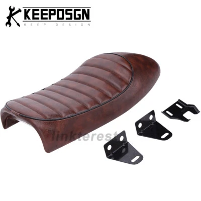 Cafe Racer Motorcycle Seat Pan Bronze Flag Hump for HONDA KAWASAKI SUZUKI Custom - Image 1 of 4