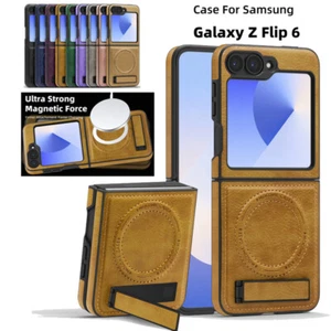 Do Samsung Galaxy Z Flip7 FE Flip6 Flip5 Magnes Skóra Magsafe Stojak Etui na telefon - Zdjęcie 1 z 20