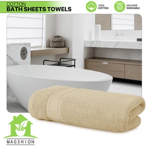 35"x70" Super Soft High Absorbent Bath Sheet 100% Cotton Extra Large Bath Towel - Picture 1 of 12