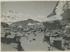 France, Village enneig&#233; de montagne dans Le Dauphin&#233;, &#224; identifier Vintage silve