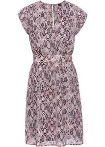 Kleid in Wickeloptik Gr. 42 Rosa Schlangen-Druck Cocktailkleid Freizeitkleid Neu - Imagen 1 de 1