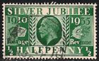 Great Britain #226 (A98) VF USED - 1935 1/2p Silver Jubilee King George V