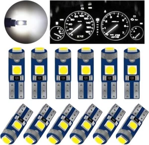 T5 LED Bulbs 12V – Canbus Error Free for Car Gauge Cluster, Dash Light (White) - Picture 1 of 6