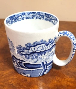 SPODE Blue Italian Porcelain Coffee Tea Mug 9 oz Cup - 3-3/4" Tall - Picture 1 of 5