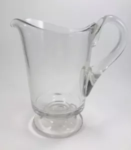 Vintage Small Footed Pressed Glass Pitcher - Picture 1 of 7