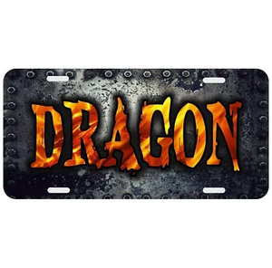 Metal Print Background Dragon Personalized License Plate Custom Auto Car Tag - Bild 1 von 3