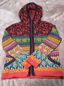 Ivko Wald Pullover Strick Mehrfarbig Full Zip Kapuze Wollmischung Gr. 40 - Bild 1 von 16