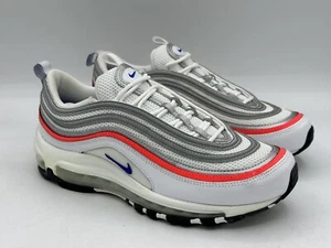 Nike Air Max 97 ESS White Racer Blue Crimson Sneakers CZ6087-101 Women’s Size 8 - Picture 1 of 6