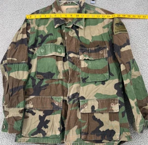 Army Men’s Hot Weather Woodland Camouflage Pattern Combat Coat Size Small Short - Picture 1 of 11