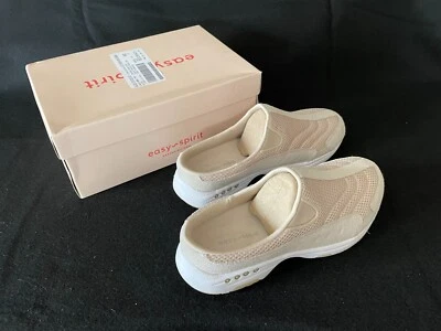 Women's Easy Spirit Travel Time Slide Shoes Size 8 Medium Natural Mesh Sue - Image 1 of 4