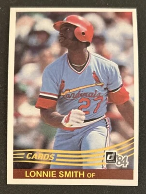 1984 Donruss Lonnie Smith Baseball Card #231 Cardinals OF EXMT O/C - Image 1 of 2