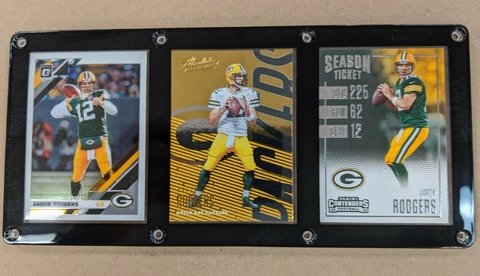 AARON RODGERS 3 CARD PLAQUE GREEN BAY PACKERS Cover