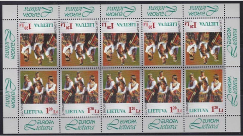 Lithuania mint  sheet -  Europa CEPT 1998 Cover