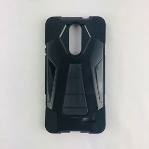 ZTE Grand X4 Z956 Hybrid Phone Case Hard Soft & Rubber Protector Cover Black