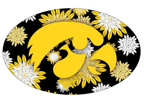 IOWA FLORAL DESIGN MAGNET-IOWA HAWKEYES CAR MAGNET-NEW FOR 2016! Cover