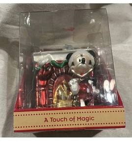 NEW Disney A Touch of Magic MICKEY MOUSE by Fireplace Glass Holiday Ornament - Picture 1 of 6