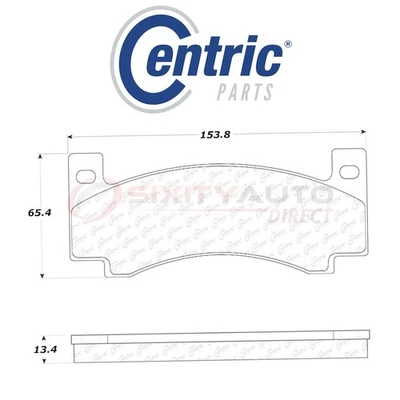 Centric C-TEK Metallic Disc Brake Pads for 1972 Plymouth Gran Fury 5.2L 5.9L af Foto 1 de 4