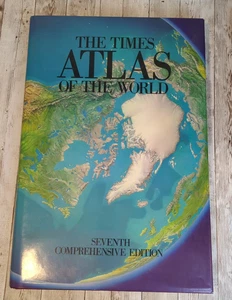 The Times Atlas Of The World - 7th Edition -Large Hardcover- Dust Jacket  1985 - Picture 1 of 20