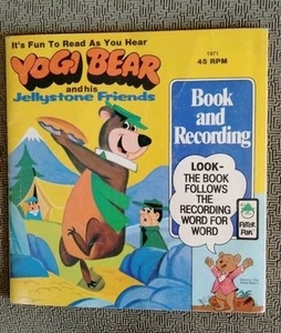 Vintage Yogi Bear & his Jellystone Friends 45 Record & Book Original - Picture 1 of 5