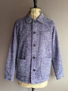 Far Afield Chore Jacket Mens Size M Purple Utility Worker Wool - Picture 1 of 14