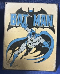 BATMAN RETRO 60'S TIN METAL WALL SIGN PLAQUE PICTURE DC COMICS 12 1/2" X 16" - Picture 1 of 4
