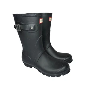 Hunter Original Botas de Lluvia Cortas Impermeables Para Mujer 7 Negras Wellington Exterior - Imagen 1 de 19
