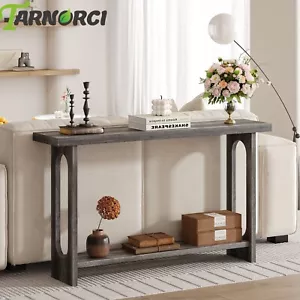 Rustic Wood Console Table Natural Edge Sofa Table for Living Room Entryway US - Picture 1 of 13