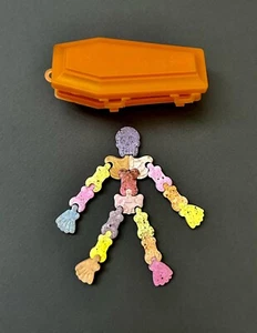 RARO contenitore caramelle bara Fleer MR BONES vintage 1978 3” ARANCIONE CON SCHELETRO - Foto 1 di 4