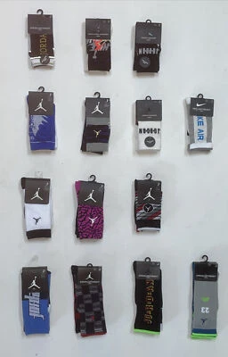 NIKE Air Jordan Niños Tripulación Alta/Tripulación Calcetines Ligeros o Cojín PACK DE 2, XXS-M Foto 1 de 2