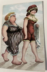 Antigua postal de playa de belleza de baño - Imagen 1 de 2