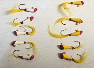 10 Pack 2 Tone Dressed Bucktail Fishing Shad Dart Jigs 1/16oz, 1/8oz 1 1/4" New - Picture 1 of 4