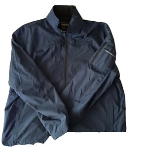 Lucky Brand Mens Navy blue Windbreaker Full Zip  Rain  Hood Jacket Size XXL - Picture 1 of 11