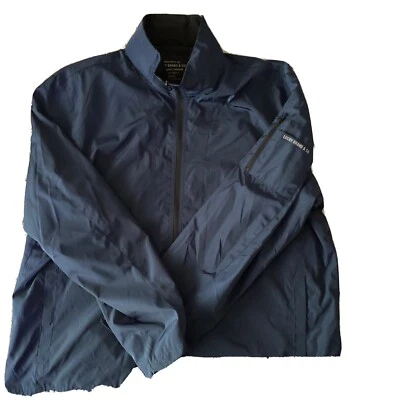 Lucky Brand Mens Navy blue Windbreaker Full Zip  Rain  Hood Jacket Size XXL - Image 1 of 4