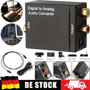 Digital zu Analog Audio Konverter Wandler Optisch Toslink Koaxial auf RCA DE - Bild 1 von 12
