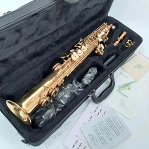 J.Michael SP-650 Soprano Saxophone Bb Gold Lacquer Case Used - Picture 1 of 11