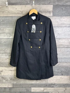 Abrigo Chaqueta Militar Monzón Mujer Inez Talla UK 10 Negro Blazer Inteligente Clásico - Imagen 1 de 12