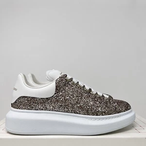 Alexander McQueen Glitter Size Women’s Sneakers Size 8 US/ 38 EU Gold White - Picture 1 of 7