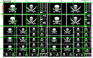 NH192 DAVE'S AUFKLEBER VERSCHIEDENE GRÖßEN PIRATENFLAGGEN 2 STILE 3/4" UND UNTEN  - Bild 1 von 5